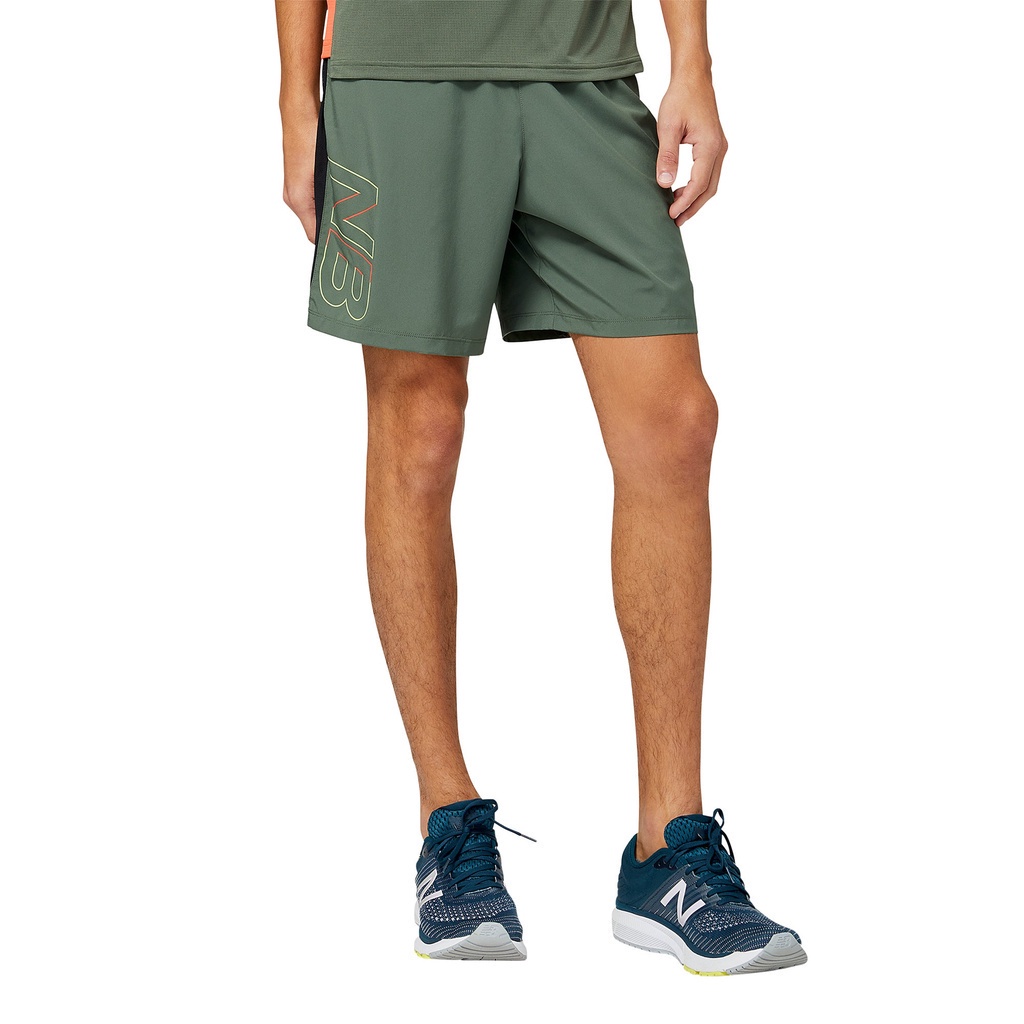 Quần ngắn thể thao nam New Balance RUNNING SHORTS M DEEPOLIV - MS23246DON