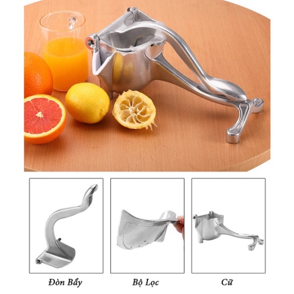 Vắt Cam Chanh ép Nước Rau Củ Cầm Tay Bằng Nhôm Đúc Siêu Bền .TTLV