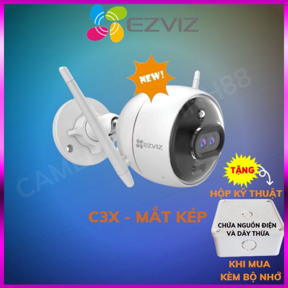 Camera WIFI Ngoài Trời Thông Minh EZVIZ C3X C3N MÀU BAN ĐÊM 2MP 1080P FullHD C3TN C3W C3WN HIKVISION CHÍNH HÃNG 24TH - s