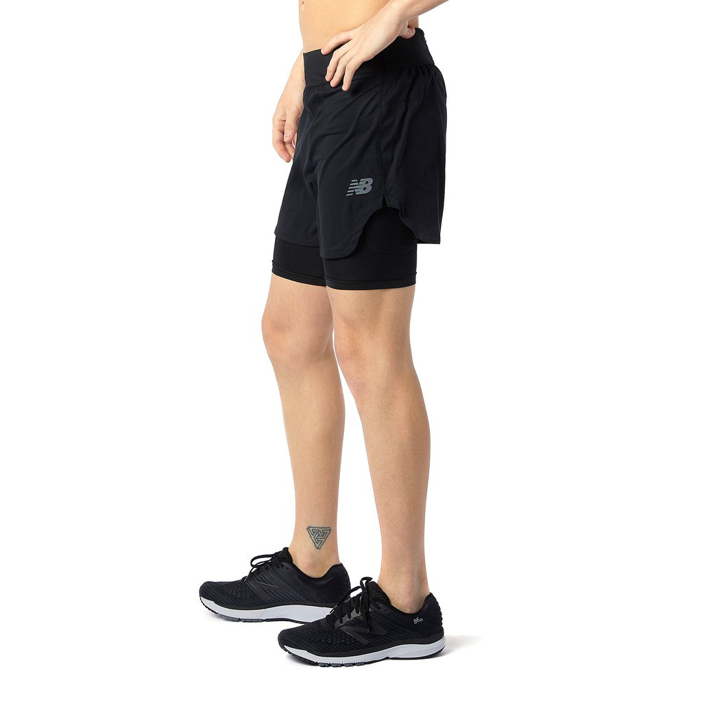 Quần ngắn chạy bộ nam NEW BALANCE MS11279BK