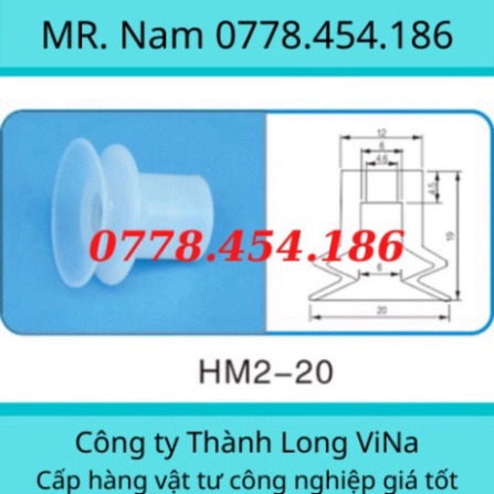 [Hàng sẵn, xuất VAT] Giác hút chân không HM2-6/HM2-8/HM2-10/HM2-12/HM2-15/HM2-20/HM3-15/HM3-18/HM3-2