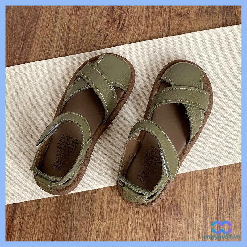 Sandal Đế Bằng Thiết Kế Mới Thời Trang Theo Phong Cách retro Cho Nữ