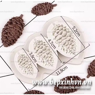 Khuôn silicon 3 quả thông