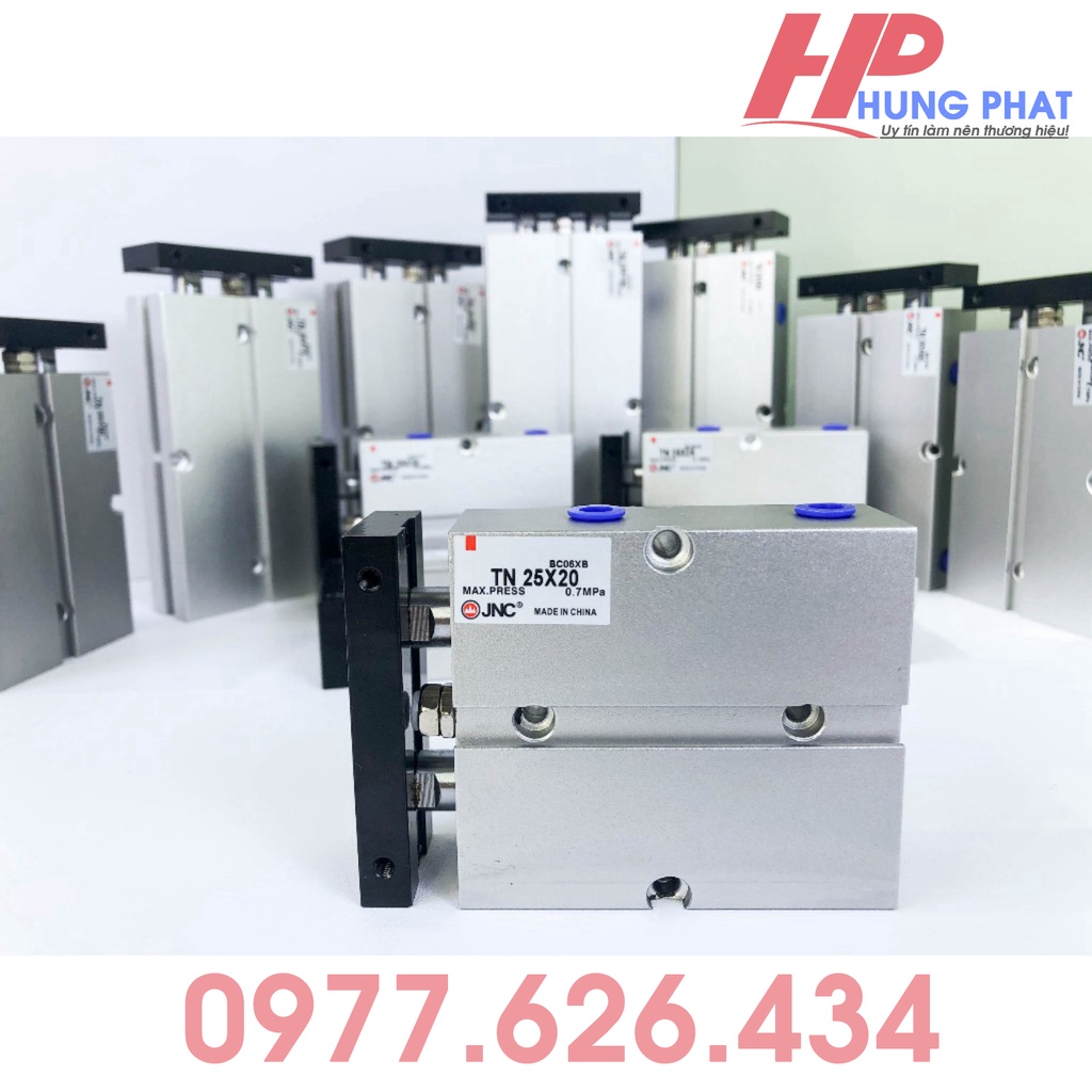 Xi lanh khí nén TN 25 - Xi lanh khí nén 2 ty TN 25 - Xi lanh khí nén thân dẹt TN 25