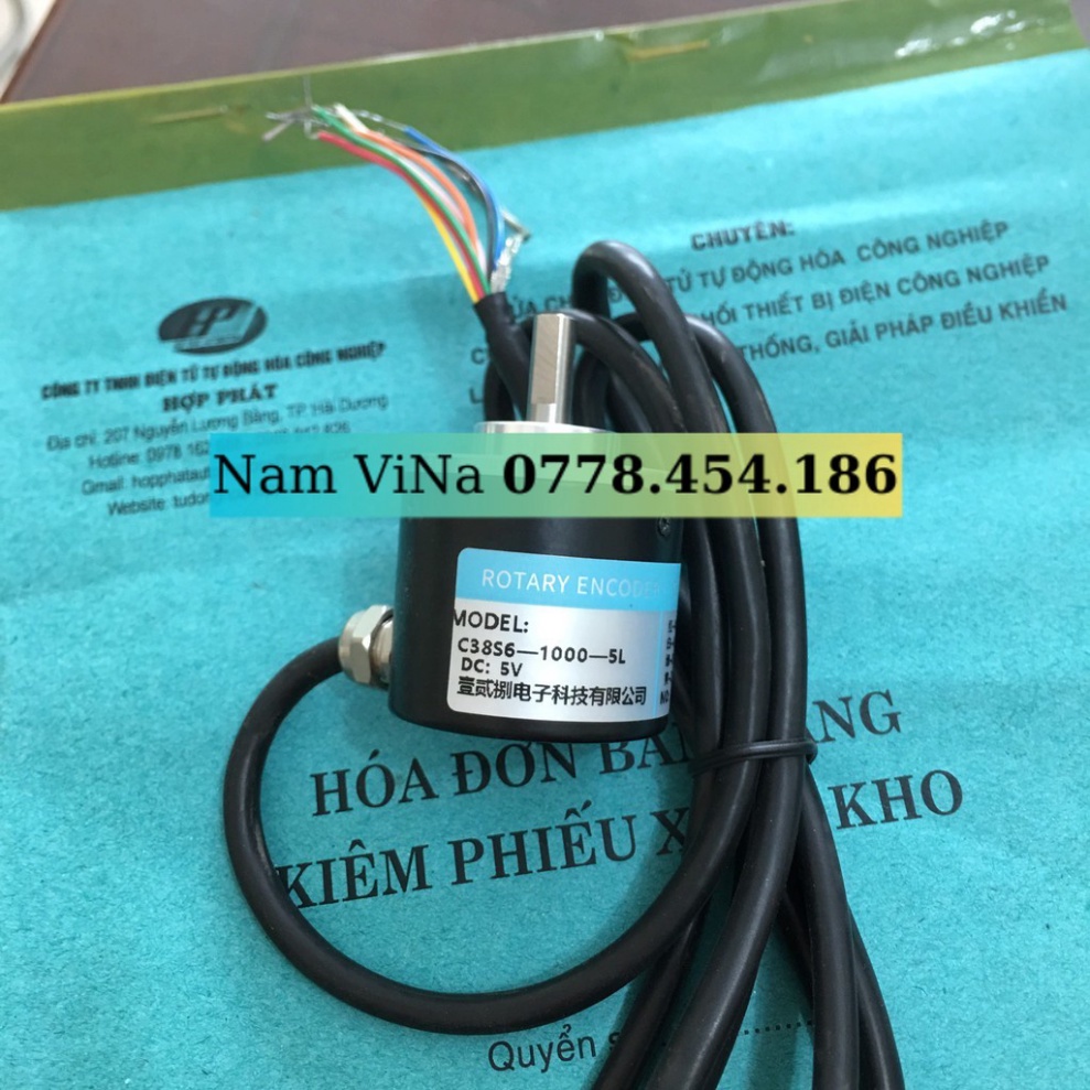 Bộ mã hóa vòng quay Encoder 1000 xung  5VDC C38S6-1000-5L