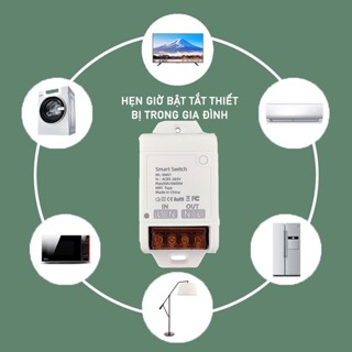 Công tắc thông minh hẹn giờ tắt mở smart switch wifi tuya điều khiển từ xa máy bơm nước bóng đèn