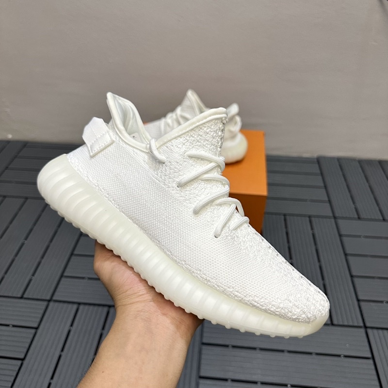 Giày Sneaker Yeezy350 Cream/White SC đế hạt nén box rút cứng