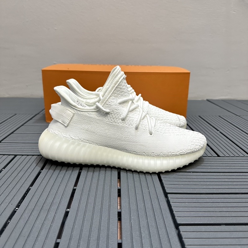 Giày Sneaker Yeezy350 Cream/White SC đế hạt nén box rút cứng