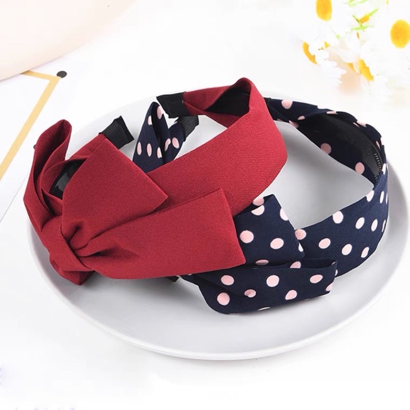 Ruy băng chấm bi cao cấp 1 mặt