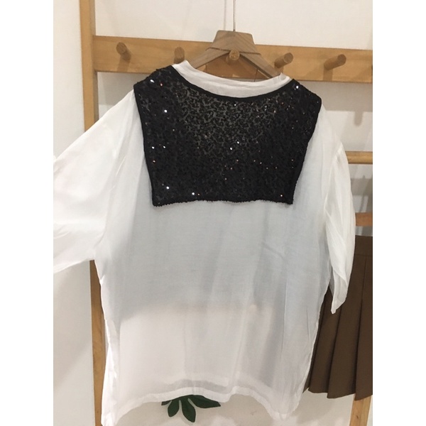 Áo kiểu mix gile kim sa độc lạ siêu xinh