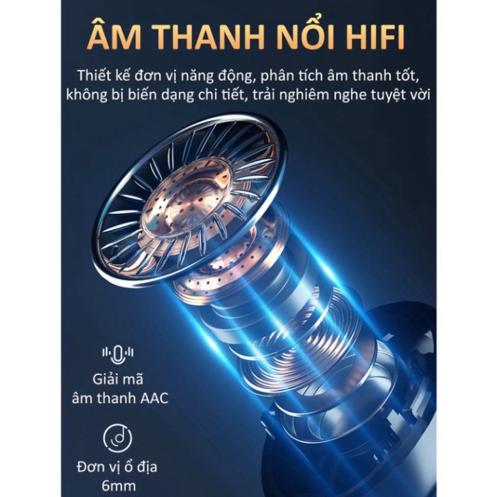 Tai Nghe Bluetooth M19 Không Dây Chip Bluetooth 5.1 Cảm Ứng, Chống Nước IPX5 ,tích hợp Sạc Dự Phòng HOT HOT