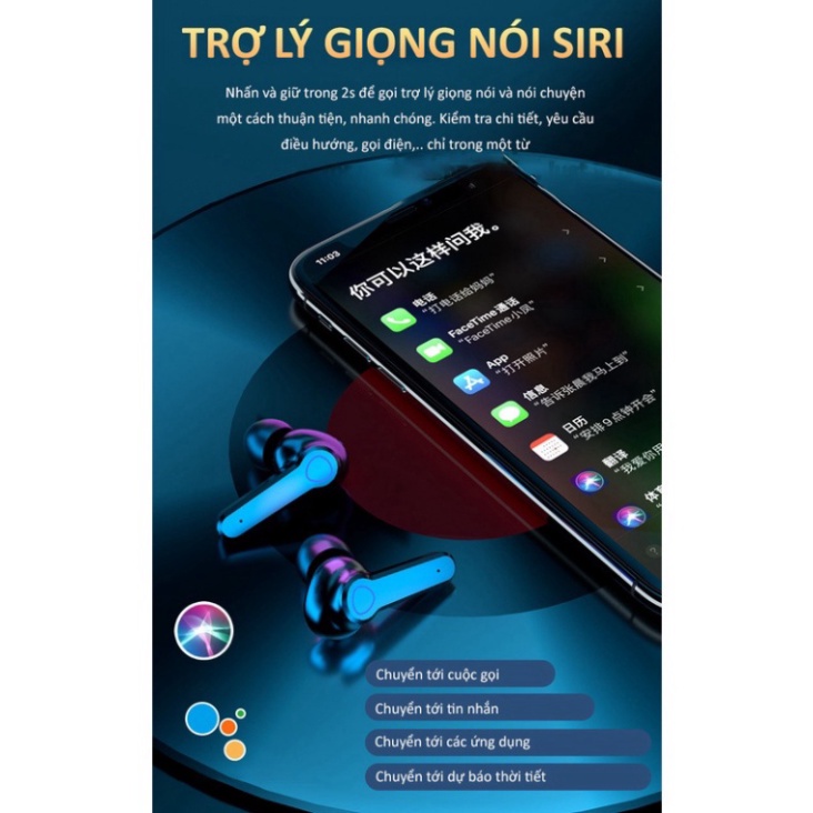 Tai Nghe Bluetooth M19 Không Dây Chip Bluetooth 5.1 Cảm Ứng, Chống Nước IPX5 ,tích hợp Sạc Dự Phòng HOT HOT