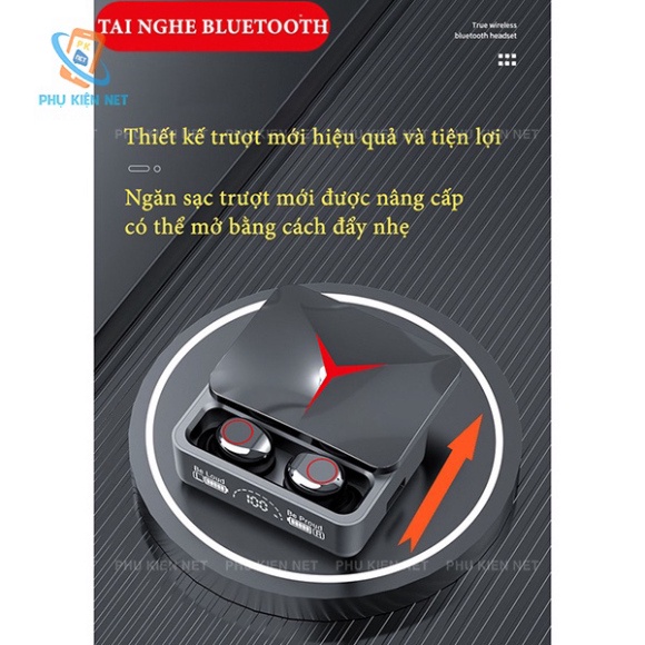 Tai Nghe M90 Pro TWS, Tai Nghe Bluetooth Nhét Tai Tích Hợp Micro Âm Thanh Nổi HIFI Với Thanh Trượt Hiển Thị Màn Hình Led