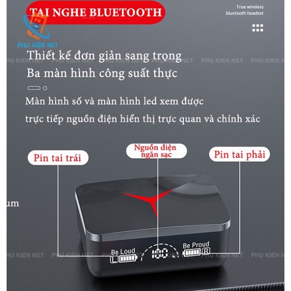 Tai Nghe M90 Pro TWS, Tai Nghe Bluetooth Nhét Tai Tích Hợp Micro Âm Thanh Nổi HIFI Với Thanh Trượt Hiển Thị Màn Hình Led