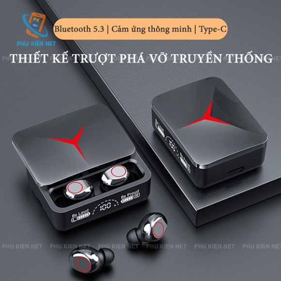 Tai Nghe M90 Pro TWS, Tai Nghe Bluetooth Nhét Tai Tích Hợp Micro Âm Thanh Nổi HIFI Với Thanh Trượt Hiển Thị Màn Hình Led