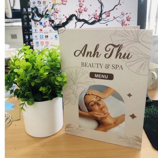 Menu spa -menu thẩm mỹ bìa cứng siêu đep rẻ thiết kế đẹp