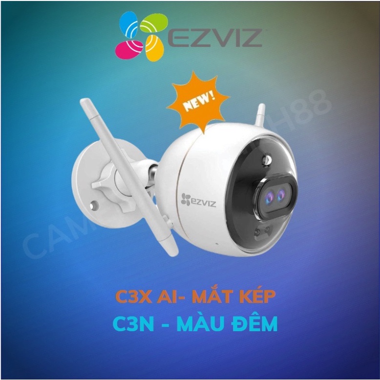 Camera WIFI Ngoài Trời Thông Minh EZVIZ C3X C3N MÀU BAN ĐÊM 2MP 1080P FullHD C3TN C3W C3WN HIKVISION CHÍNH HÃNG 24TH .