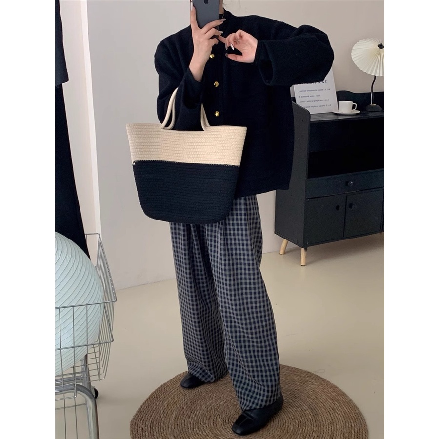 Áo khoác len trơn 3342