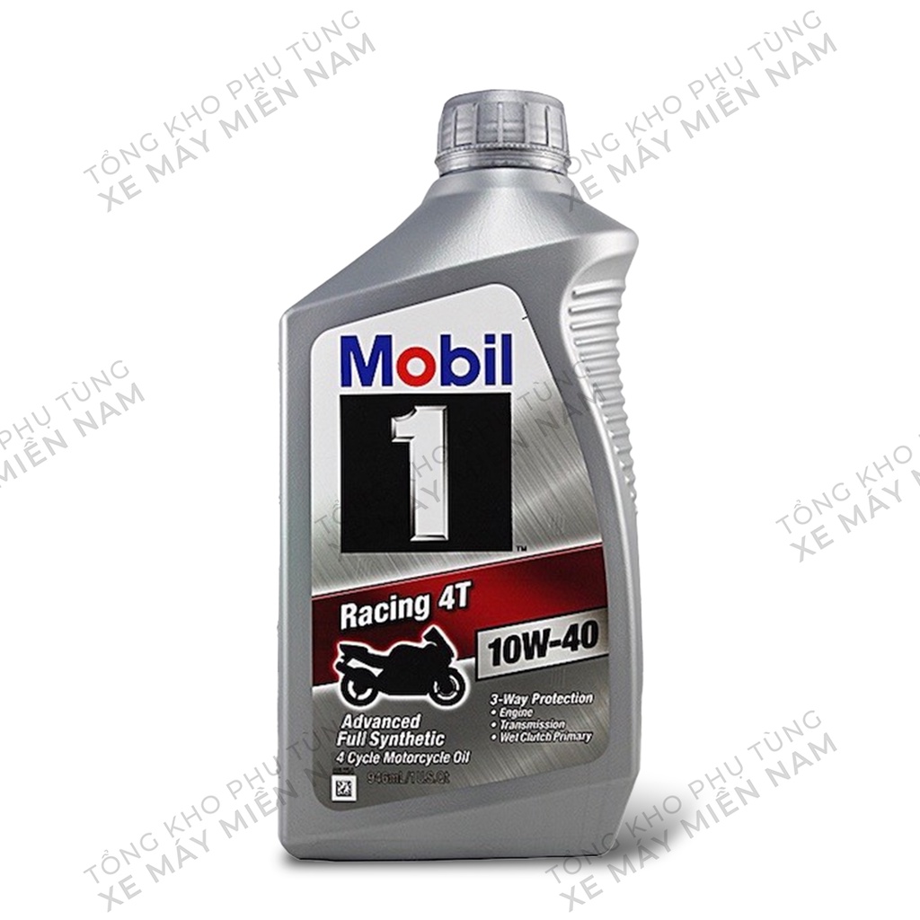 Nhớt Mobil 1 Racing 10W40 cao cấp cho xe số, mô tô - 1Lit