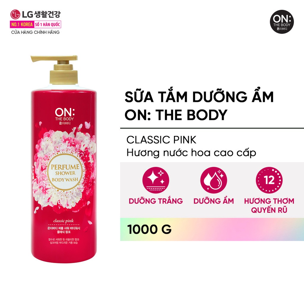 Combo 2 Sữa tắm dưỡng ẩm On: The Body Perfume Classic Pink - Hương Tinh Tế 1000gx2