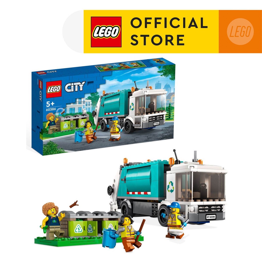 [Mã LEGOSPT10 giảm 10% đơn 999K] LEGO City 60386 Xe Rác Tái Chế (261 Chi Tiết)