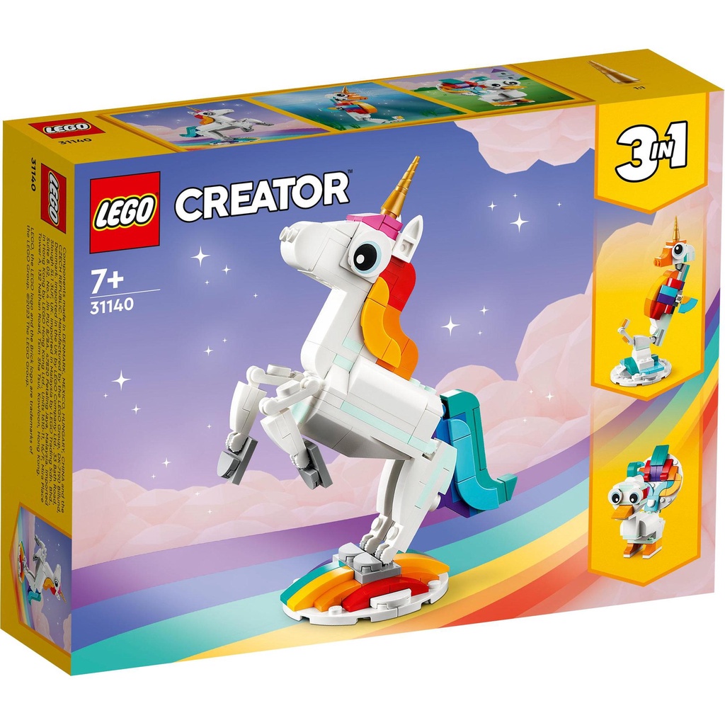 [Mã LIFEMC06CBAU giảm 50k đơn 350k] LEGO Creator 31140 Kỳ Lân Sắc Màu (145 chi tiết)