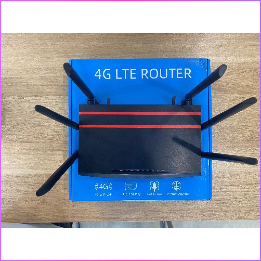 Bộ phát wifi từ sim 4G LTE B688 có 1 cổng WAN/ 4 cổng LAN, 6 ăngten Siêu Khỏe...
