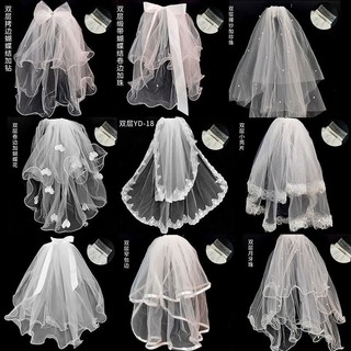 Mạng che mặt cô dâu ngắn phong cách siêu thơ mộng chụp ảnh cưới / cô dâu