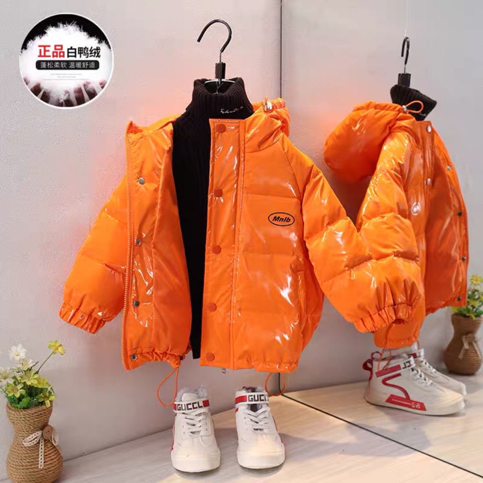 Áo Khoác Phao cotton Dày Dặn Phong Cách Phương Tây Thời Trang Mùa Đông Cho Bé Trai Và Gái