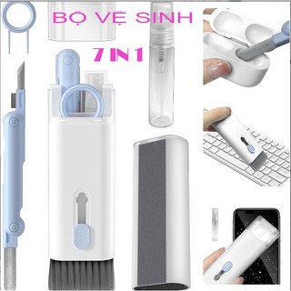 Bộ vệ sinh thiết bị đa năng 7 món, bộ vệ sinh máy tính, laptop, điện thoại, tai nghe 7in1 tiện lợi