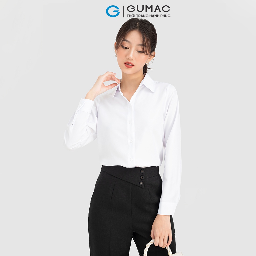 Áo sơ mi nữ GUMAC nhiều màu kiểu công sở tay dài AC08083