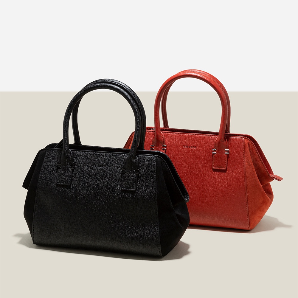 Vascara Túi Xách Tay Phối Layer Nhấn Microfiber - TOT 0119