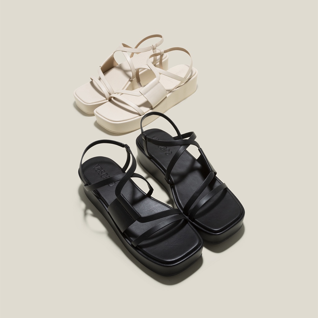 Vascara Giày Sandal Đế Flatform Quai Mảnh - SDX 0440