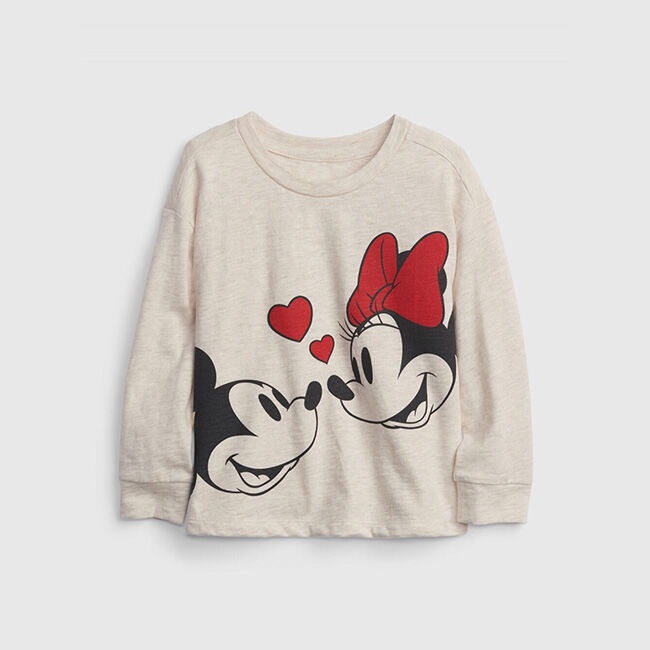 GAP - Áo Thun Tay Dài Em Bé Gái Toddler - Graphic - DIS FASH LOVE GR T 760199-00
