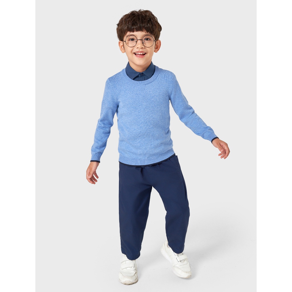 Quần khaki bé trai CANIFA chất liệu 100% cotton, cạp chun cài cúc 2BK22W002