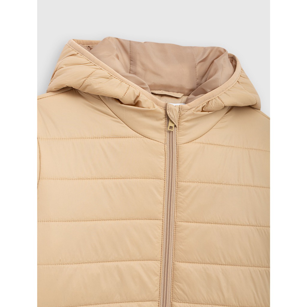 Áo khoác chần bông unisex trẻ em CANIFA có mũ hai lớp siêu nhẹ 3OT23W006