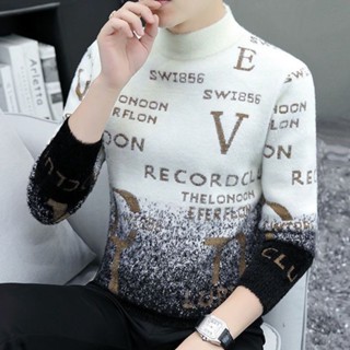 Áo sweater Lông Cừu Dày Dặn Giữ Ấm Mùa Thu Đông 2023 Dễ Phối Đồ Cho Nam