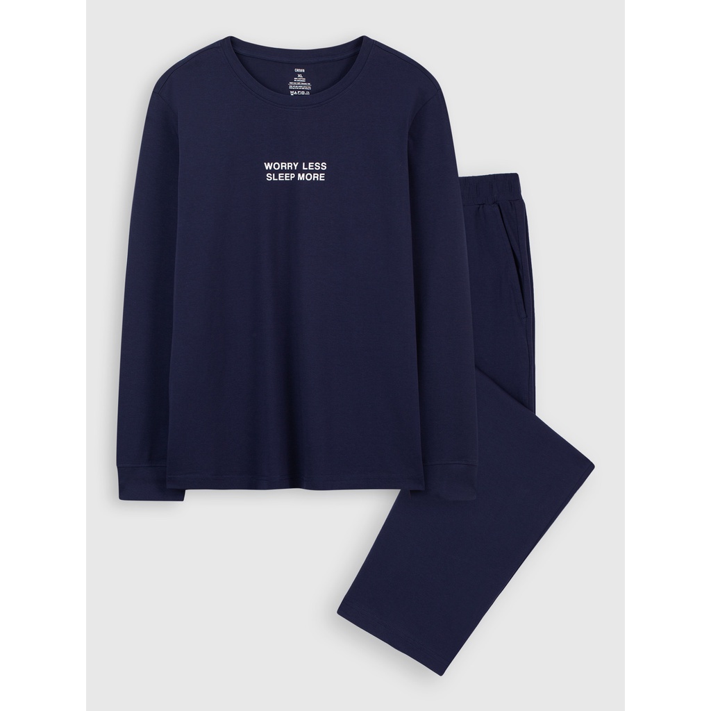 Bộ mặc nhà nam CANIFA hình in chất liệu cotton spandex  8LS22W007