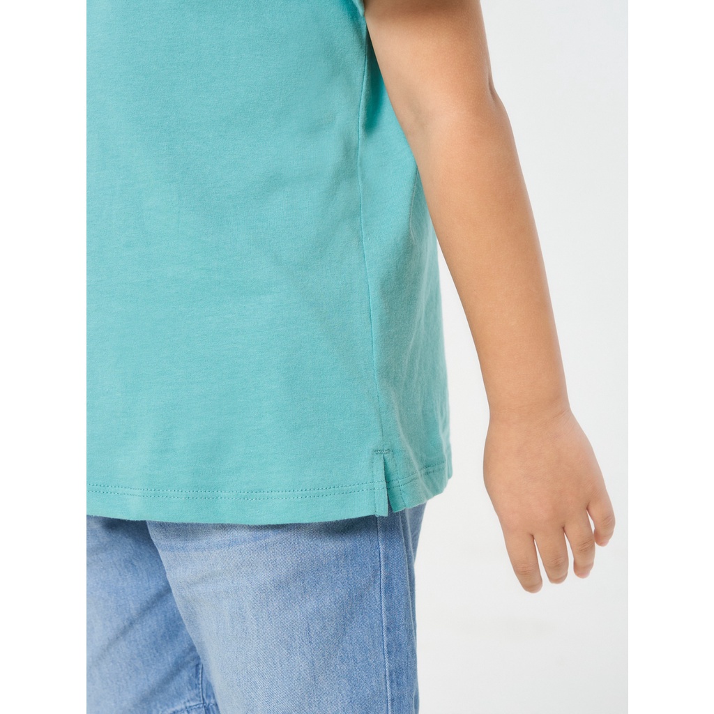 Áo polo bé trai CANIFA 100% cotton trơn cộc tay cổ bẻ 2TP22S001