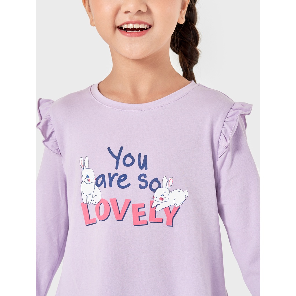 Bộ mặc nhà bé gái CANIFA in hình 1LS22W012