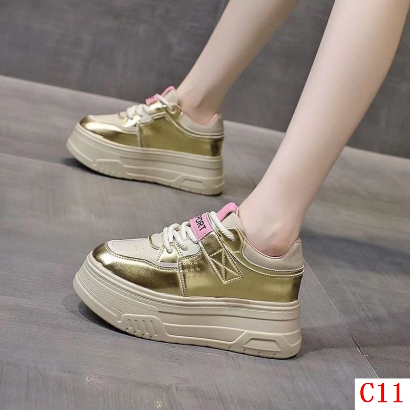 Giày Thể Thao Đế Dày 6cm Cổ Thấp Thời Trang Mùa Thu 2023 Phong Cách Châu Âu