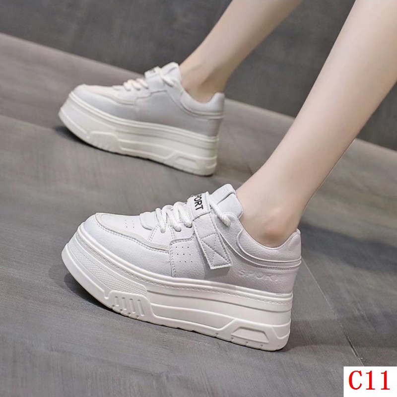 Giày Thể Thao Đế Dày 6cm Cổ Thấp Thời Trang Mùa Thu 2023 Phong Cách Châu Âu