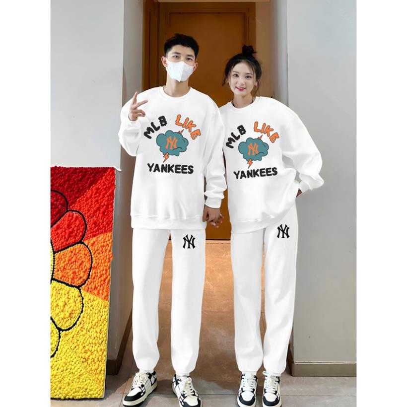 [SALE] Áo sweater nỉ MLB like màu trắng đẹp