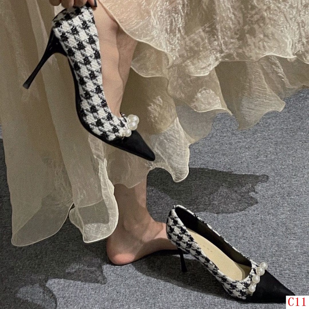 Xiaoxiang Giày Cao Gót Cổ Cao Phong Cách Thời Trang Xuân Thu 2023 Dành Cho Nữ