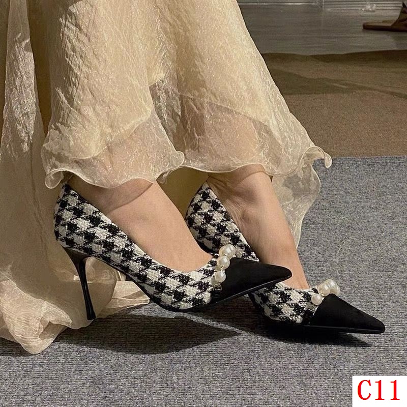 Xiaoxiang Giày Cao Gót Cổ Cao Phong Cách Thời Trang Xuân Thu 2023 Dành Cho Nữ