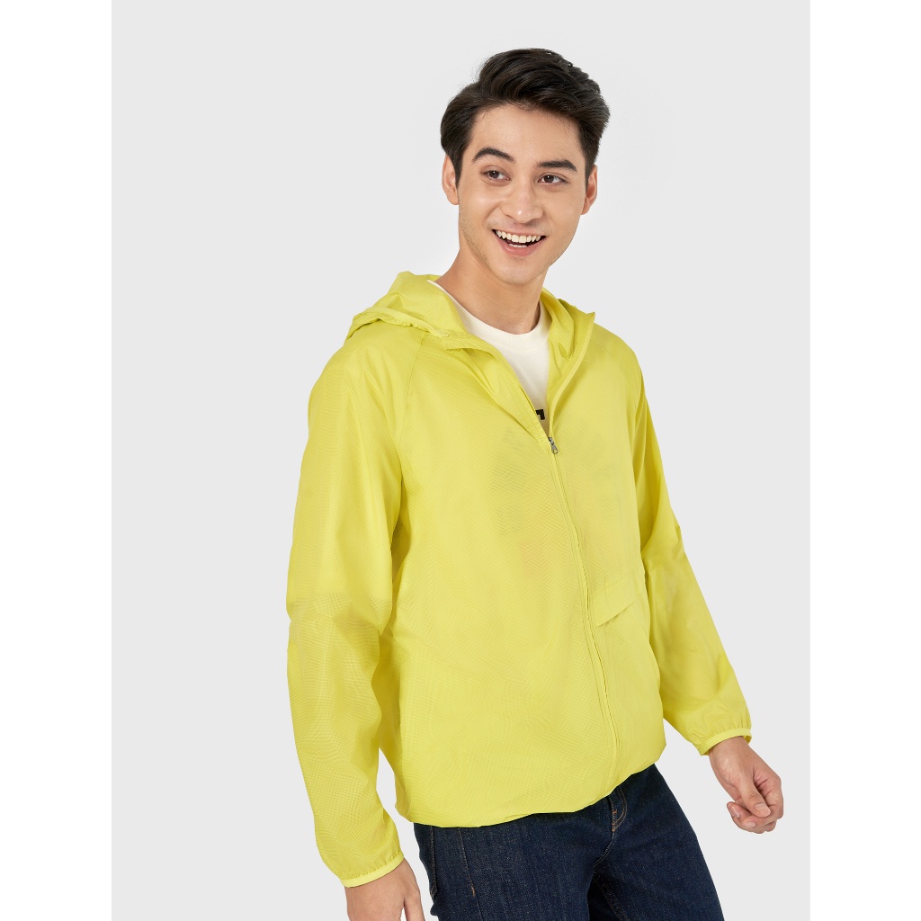 Áo khoác gió nam CANIFA có mũ chống thấm nước, Áo choàng form fit dành cho nam - 8OT22W005