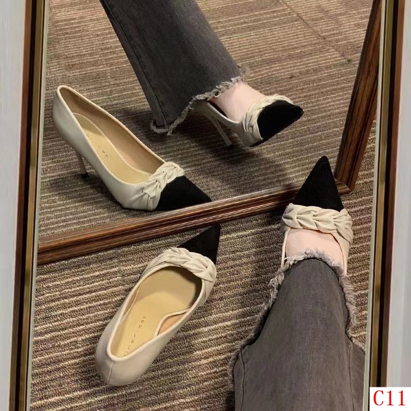 Giày Cao Gót Mũi Nhọn Phong Cách Thời Trang Thu Đông Mới 2023