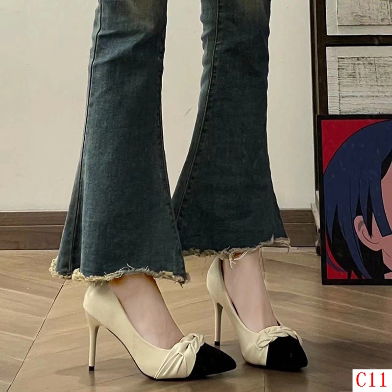 Giày Cao Gót Mũi Nhọn Phong Cách Thời Trang Thu Đông Mới 2023