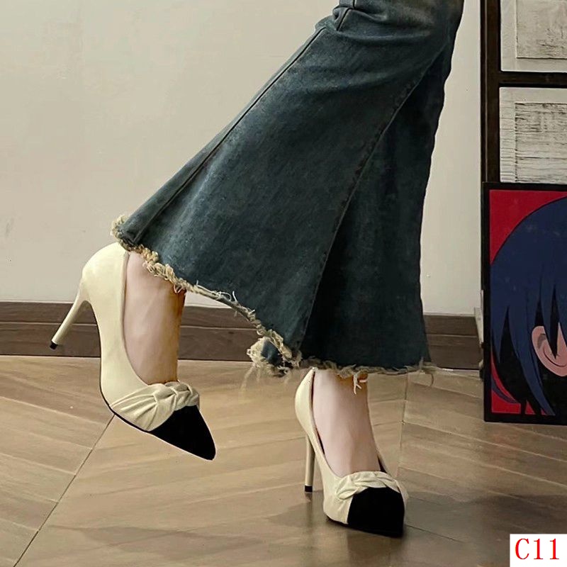 Giày Cao Gót Mũi Nhọn Phong Cách Thời Trang Thu Đông Mới 2023