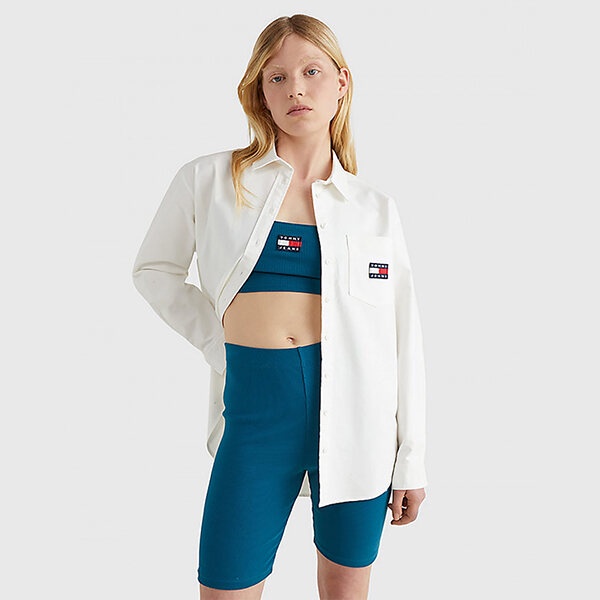 TOMMY HILFIGER - Áo Sơ Mi Nữ Tay Dài Tjw Badge Boyfriend Shirt DW0DW13804YBR